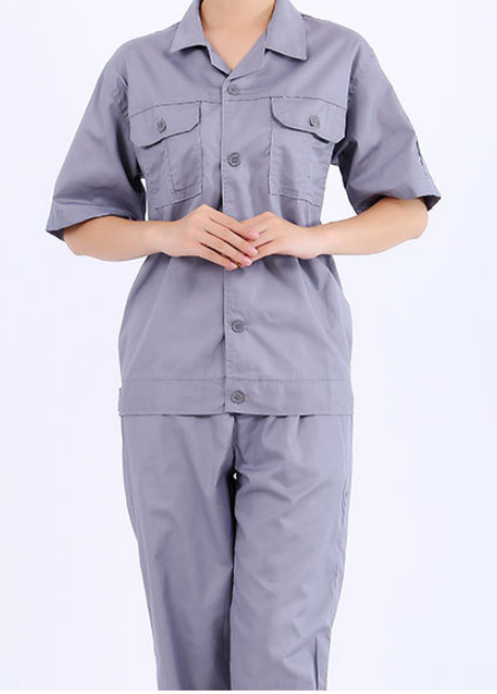 女款灰半袖工作服